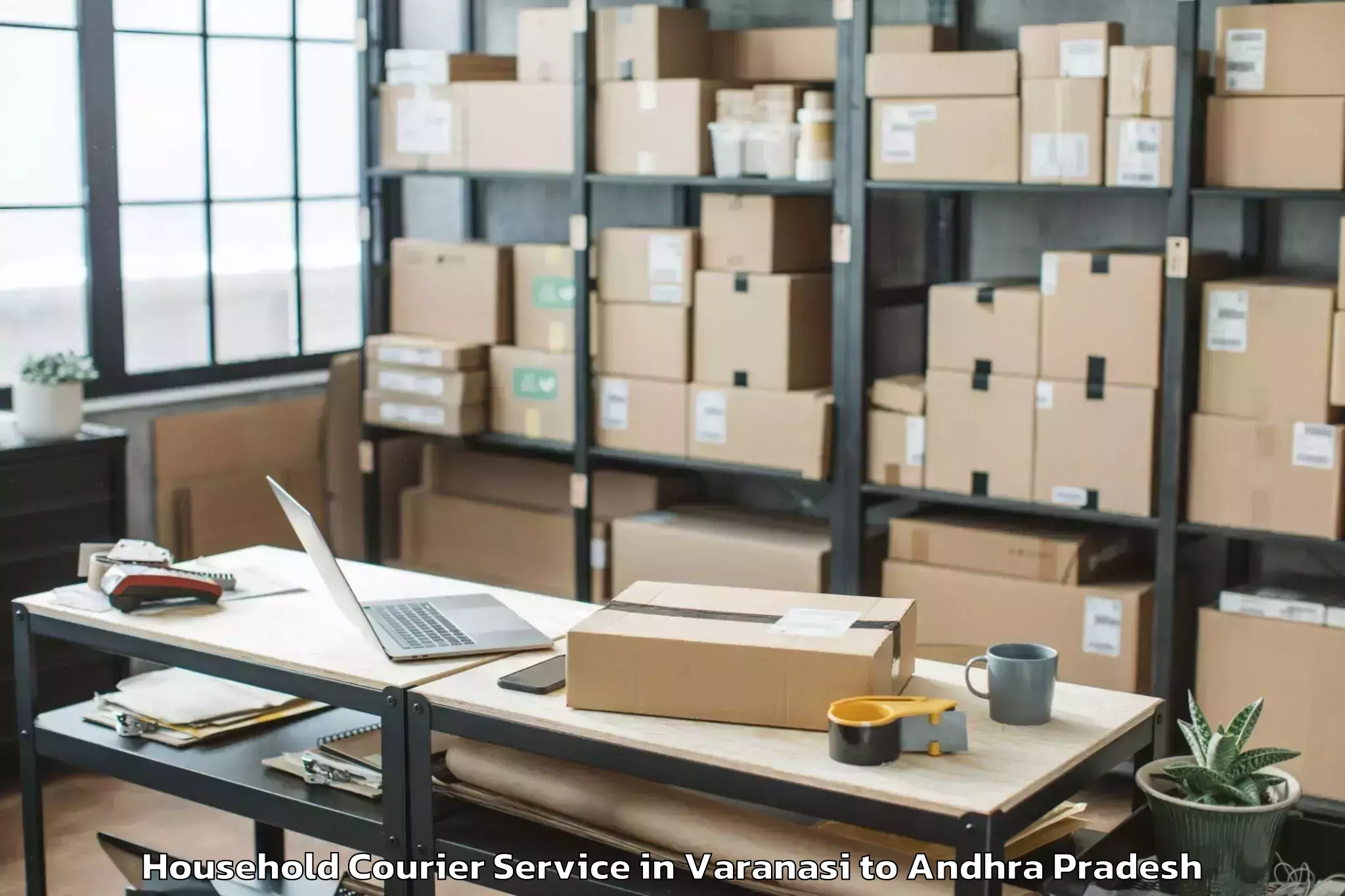 Trusted Varanasi to Santhanuthalapadu Household Courier